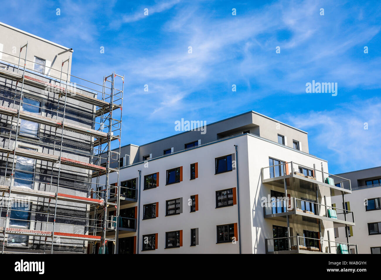 Essen, la zona della Ruhr, Renania settentrionale-Vestfalia, Germania - Costruzione nuova proprietà. Essen, Ruhrgebiet, Nordrhein-Westfalen, Deutschland - Neubauimmobili Foto Stock