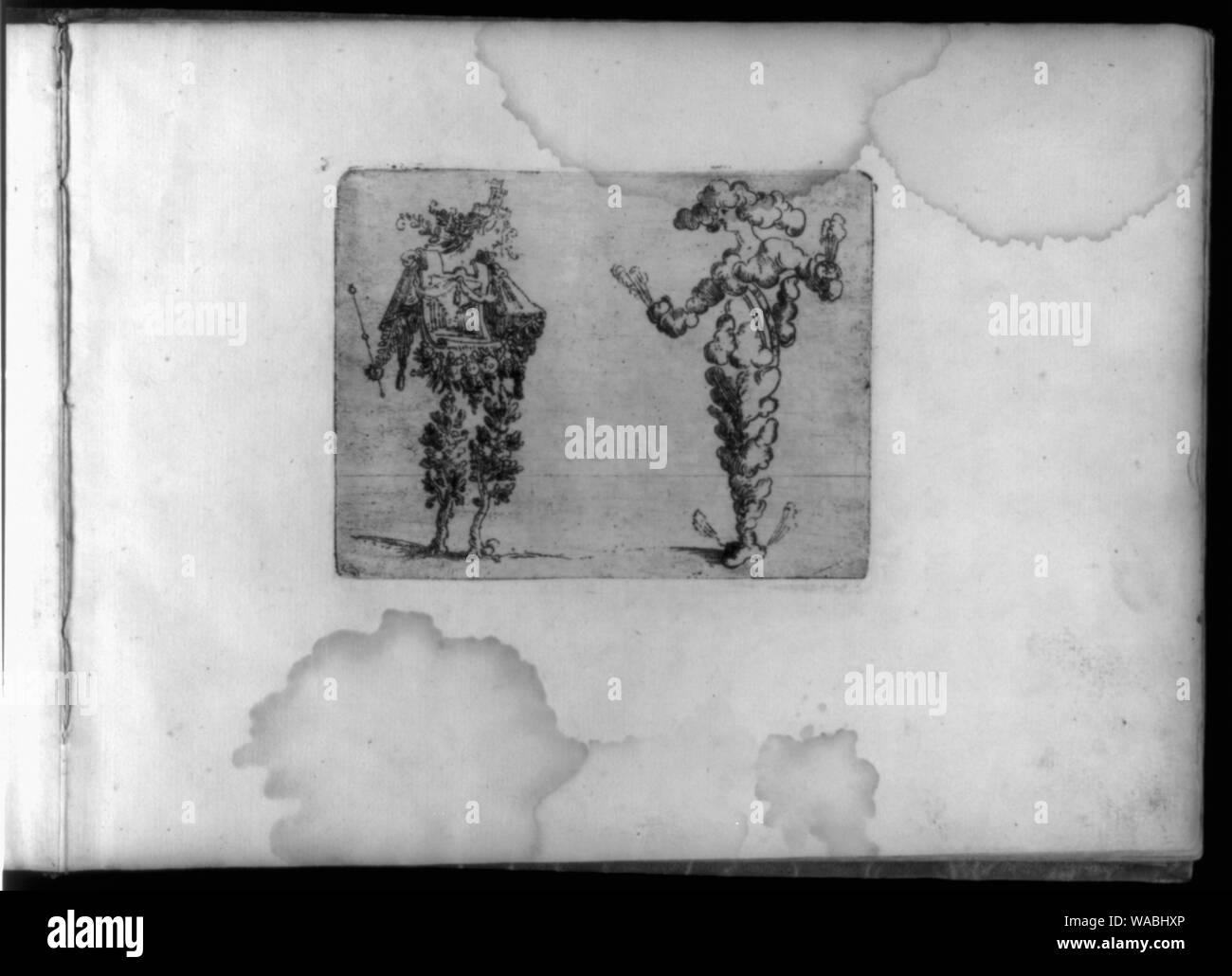 Figure composito in cubiste e stile surreale composto da materiali come maglie di catena, tubi, crivelli e racchette da tennis Foto Stock
