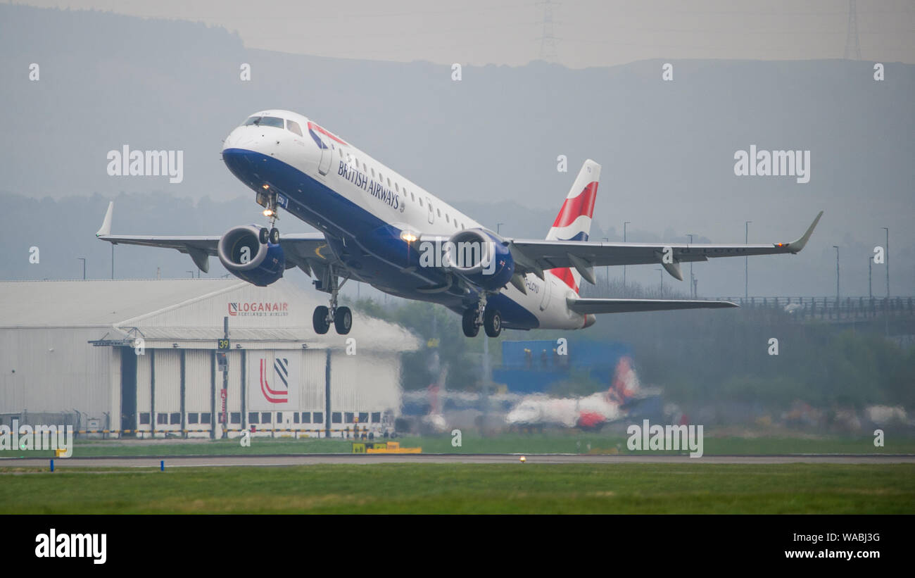 Glasgow, Regno Unito. Il 24 aprile 2019. Nuovo business hub collegamenti per gli enti locali e gli operatori internazionali all'Aeroporto Internazionale di Glasgow. Colin Fisher/CDFIMAGES.COM Credito: Colin Fisher/Alamy Live News Foto Stock