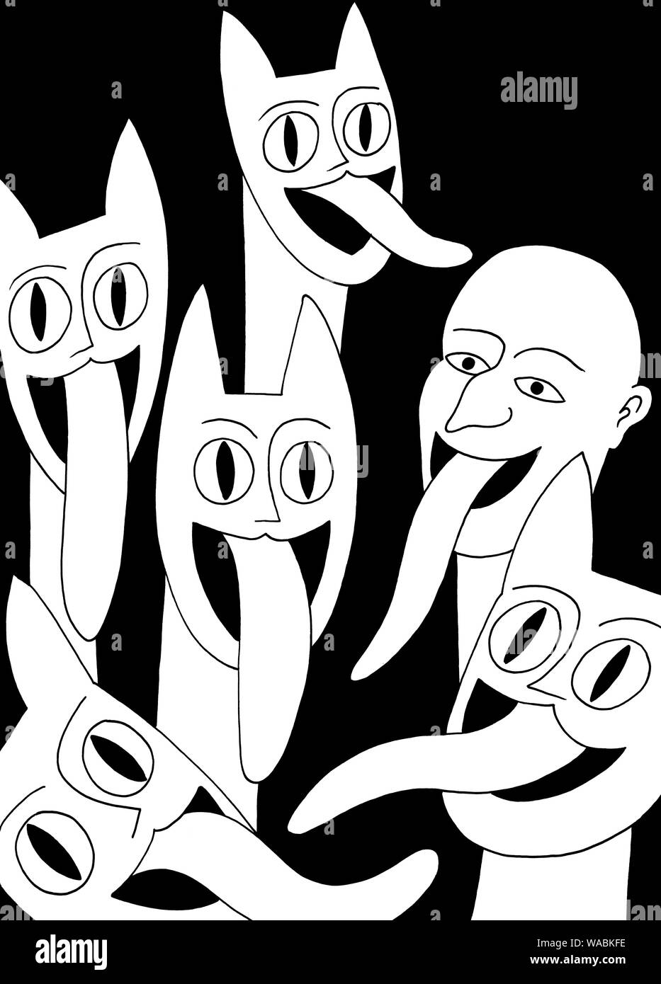 Voglio essere un gatto pazzo Foto Stock