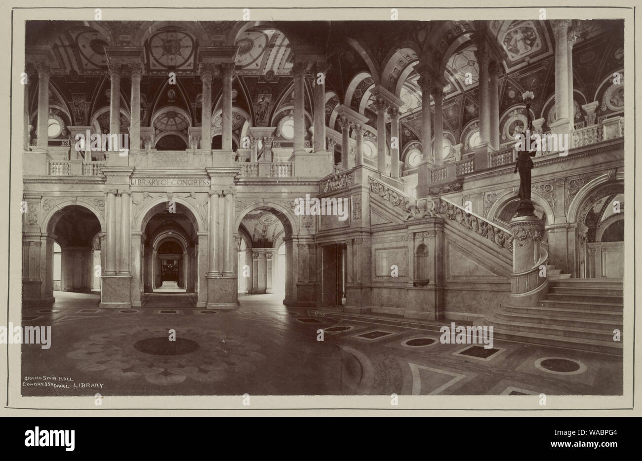 Biblioteca del Congresso. Grand Hall di scale Foto Stock