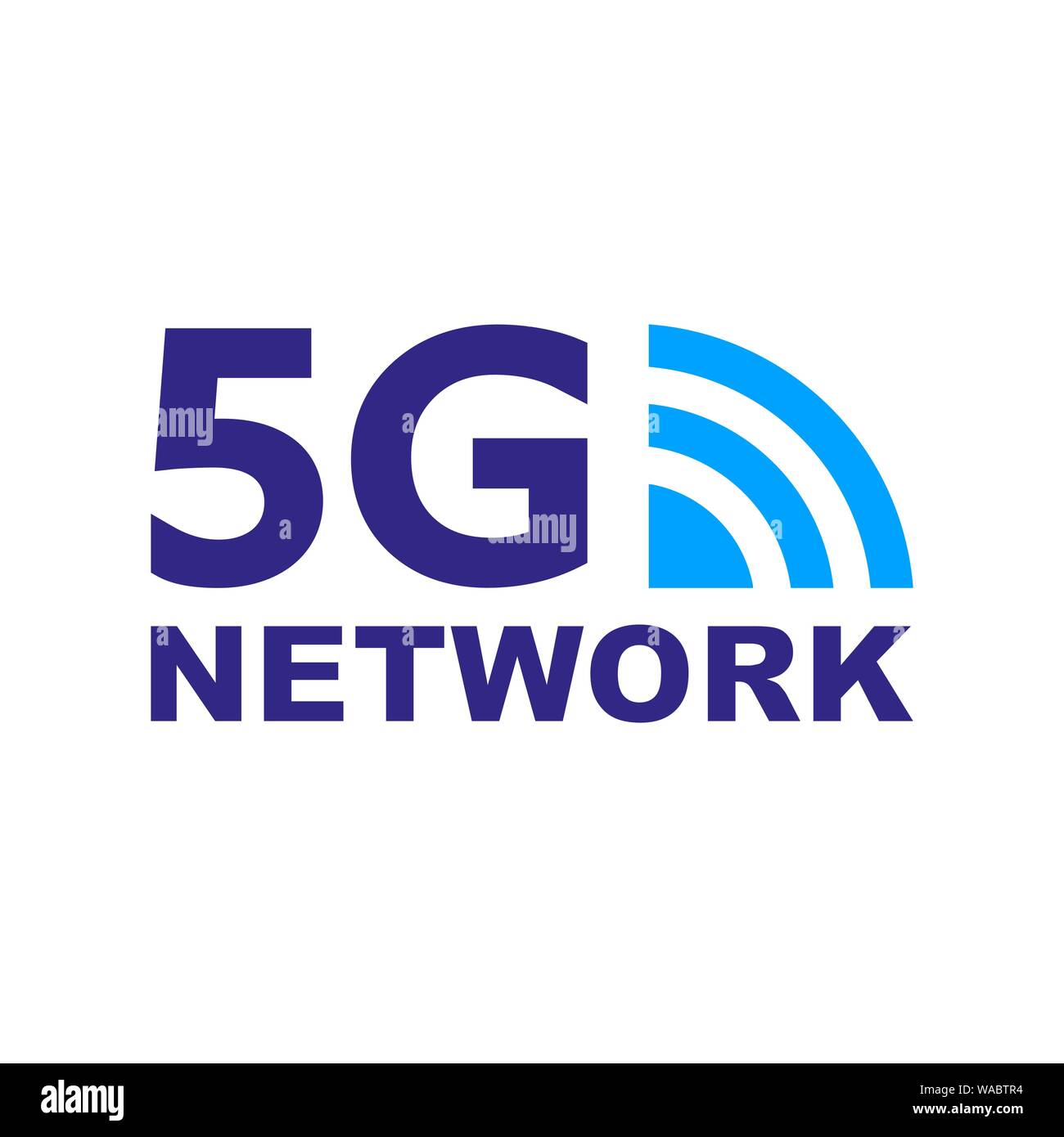 La tecnologia del vettore icona segno di rete 5G. Illustrazione 5g internet simbolo in linea piana stile minimalista. EPS 10 Illustrazione Vettoriale