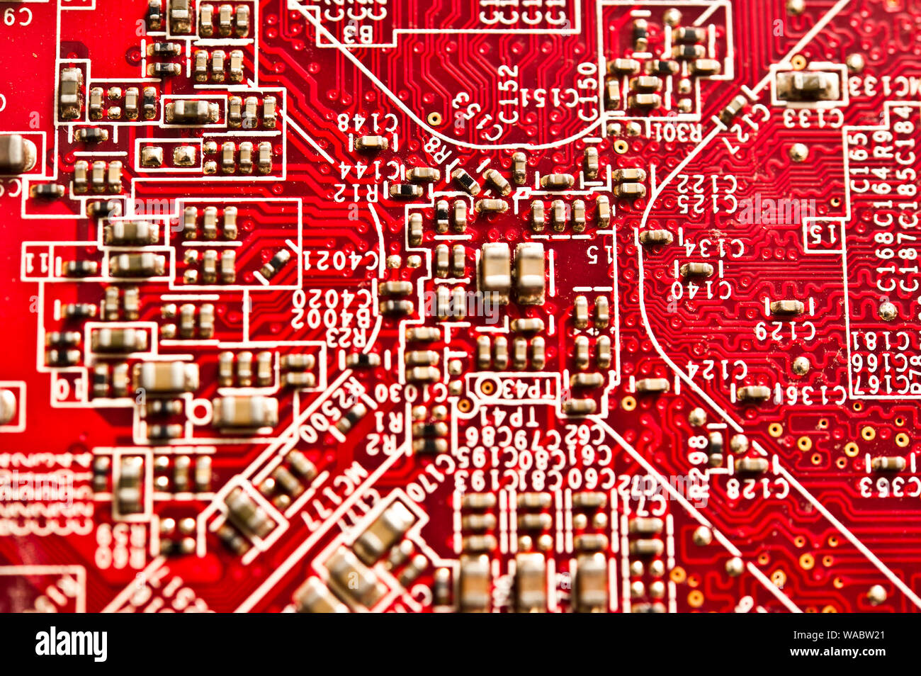 Scheda grafica di dettaglio della scheda madre Foto Stock