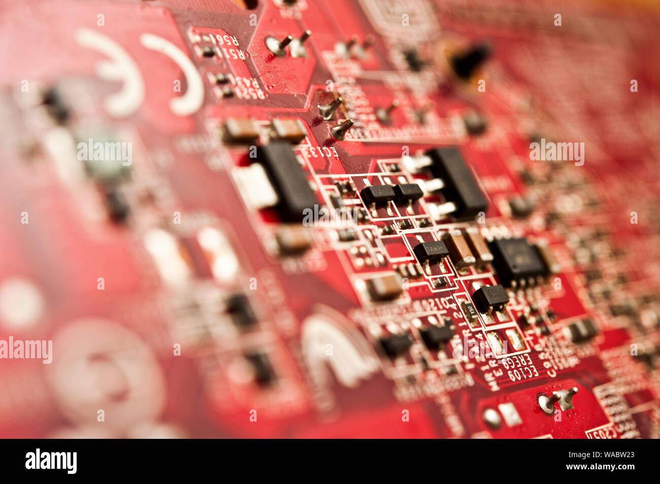 Scheda grafica di dettaglio della scheda madre Foto Stock