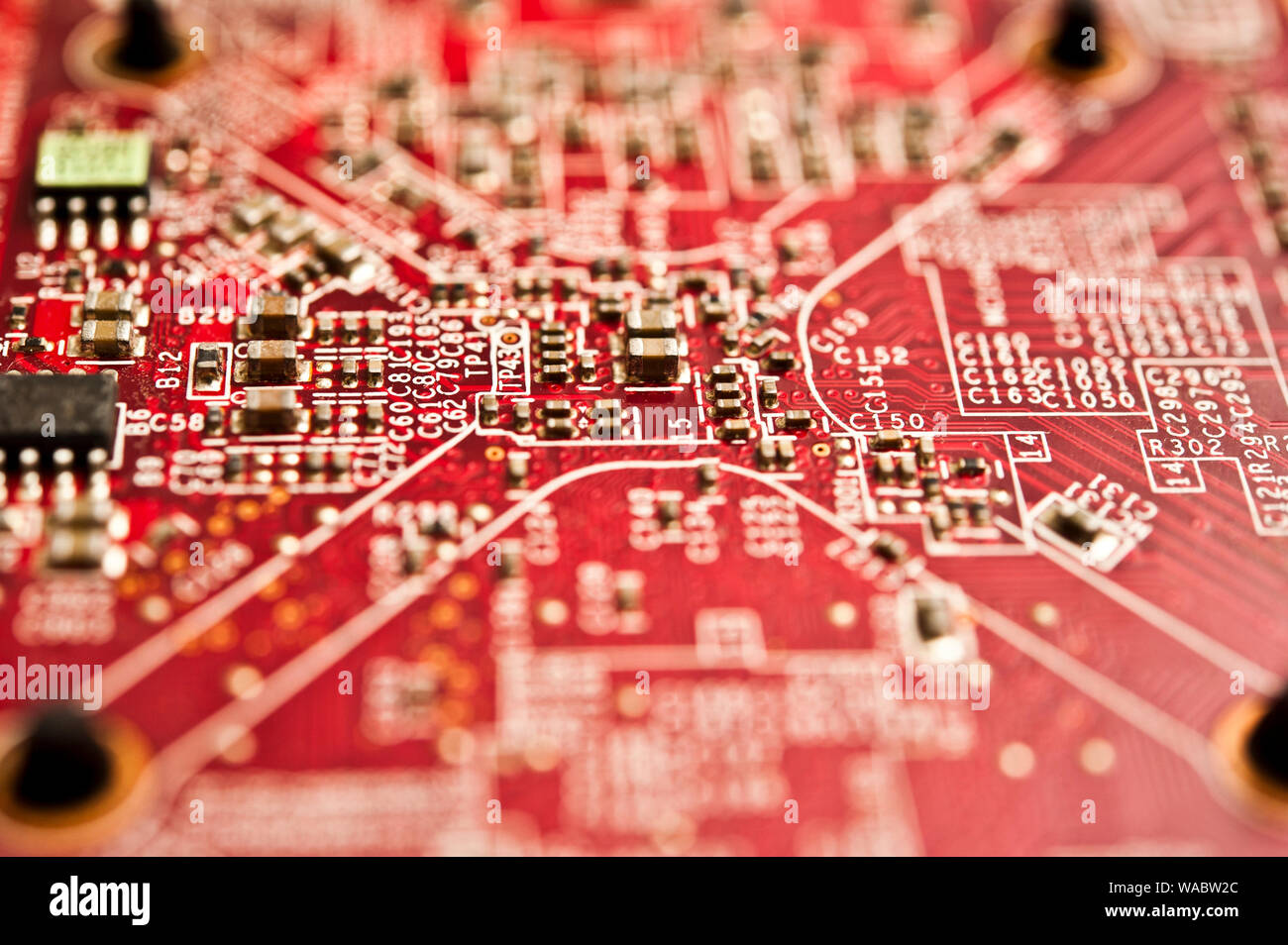 Scheda grafica di dettaglio della scheda madre Foto Stock