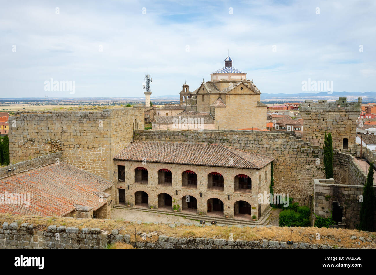 Castello medievale in Oropesa. Toledo. Spagna Foto Stock