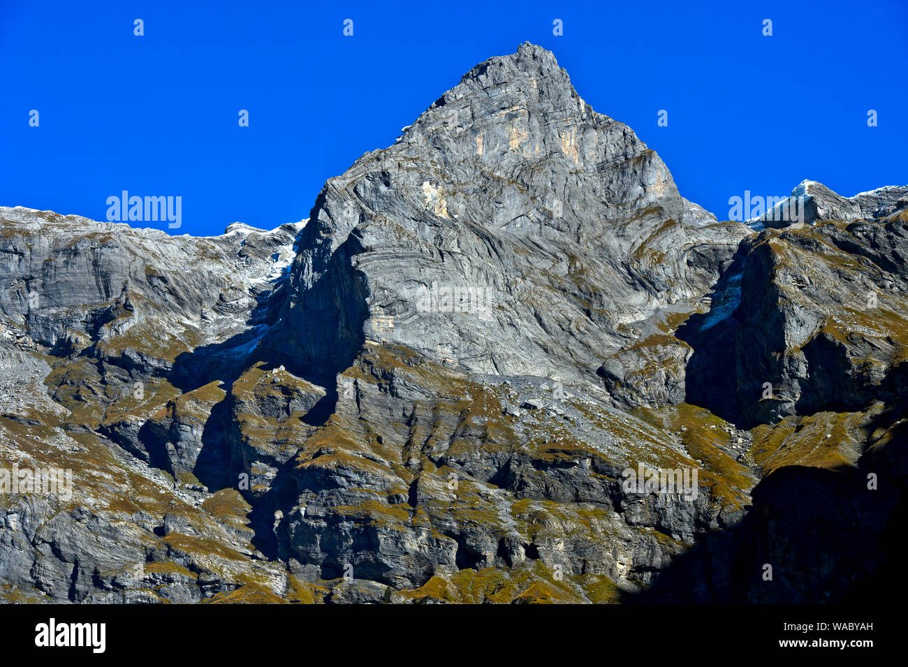 Summit Tour de Saint Hubert, Cirque du Fer a cheval Sixt-Fer-a--Cheval, Alta Savoia, Francia Foto Stock