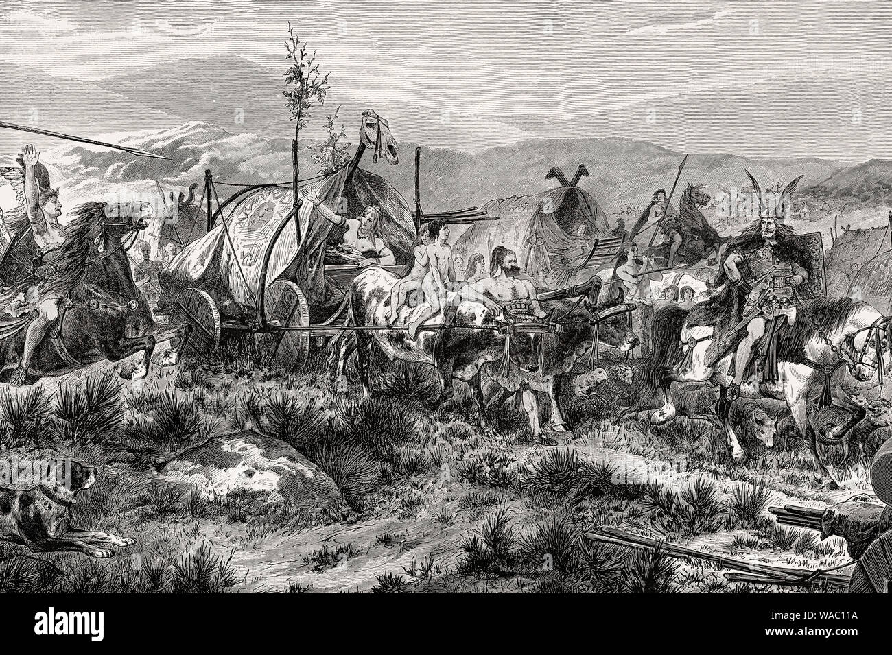 Trek teutonico, periodo di migrazione del I secolo Foto Stock