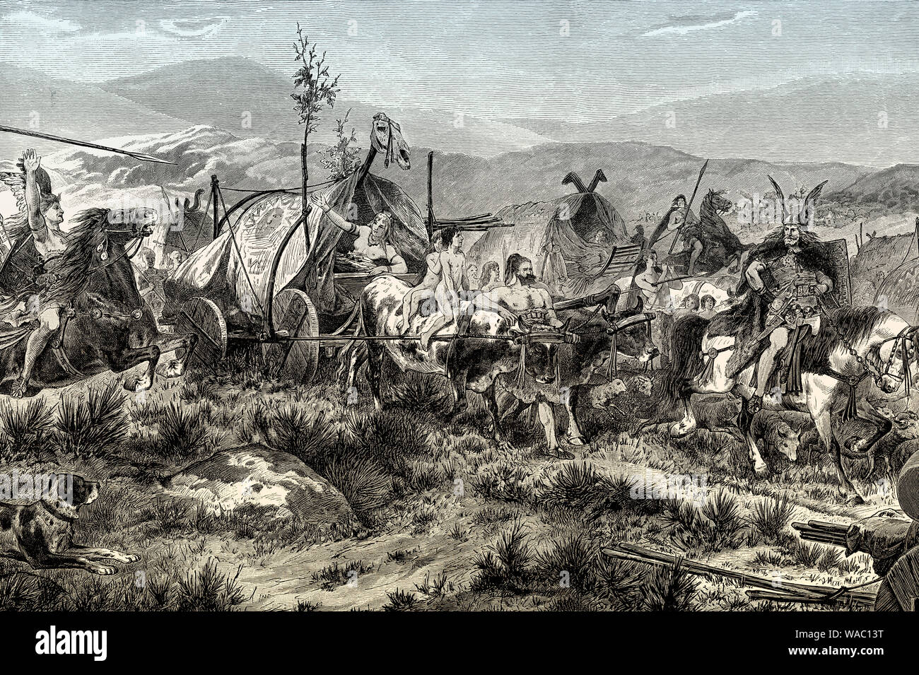 Trek teutonico, periodo di migrazione del I secolo Foto Stock