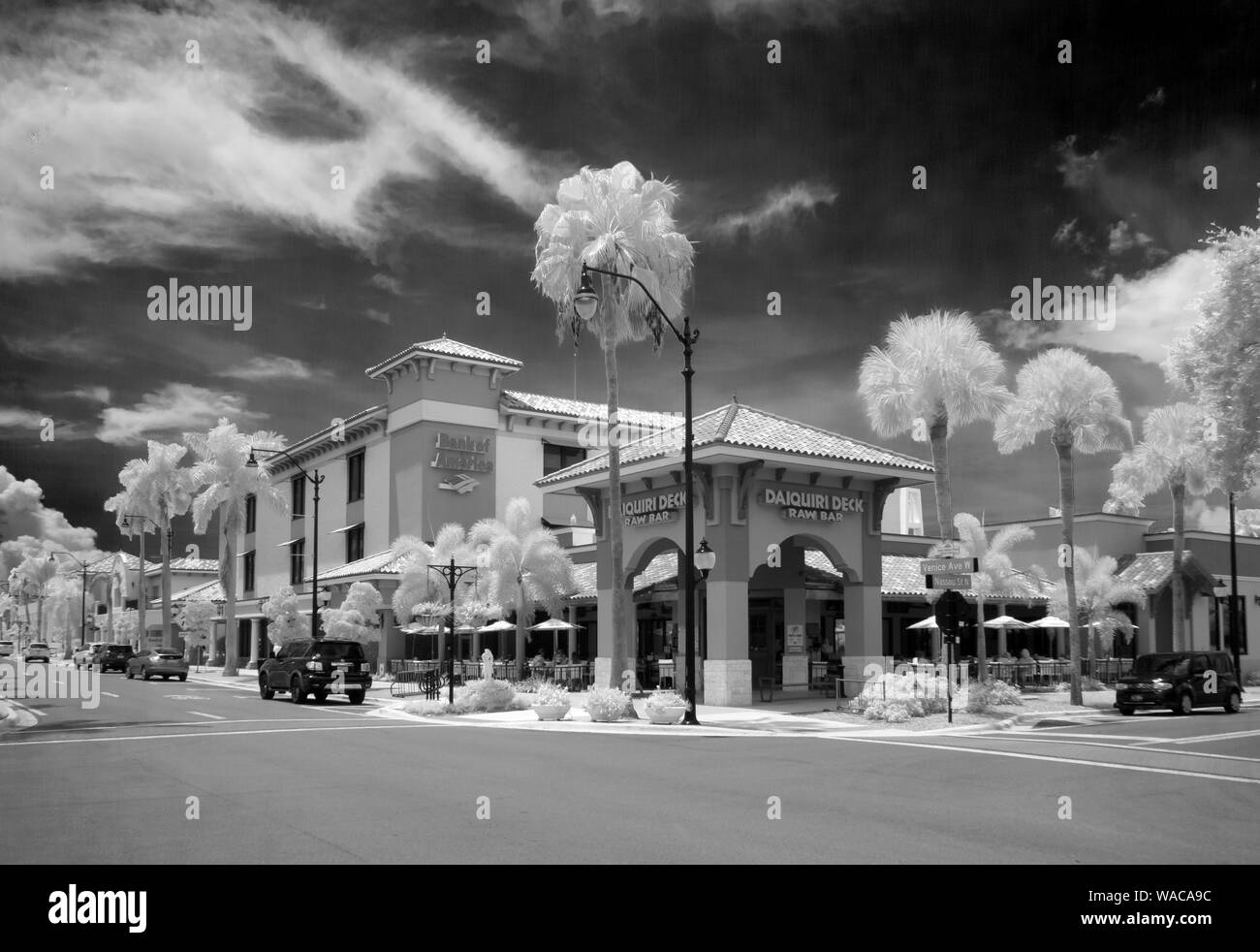 Rosso a infrarossi foto di Venezia Avenue a Venezia Florida Foto Stock