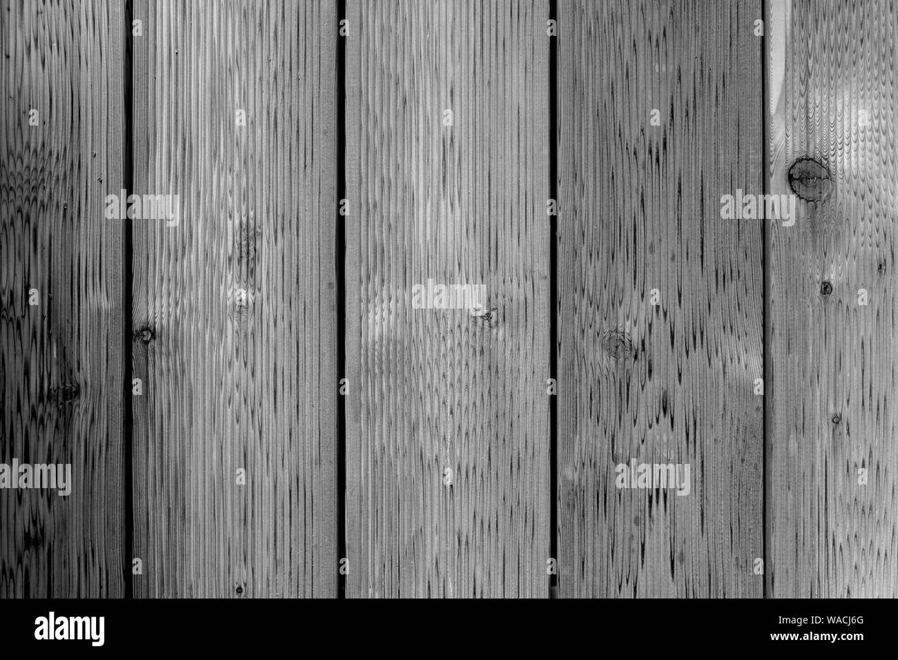 Grigio terrazza in legno realizzato in legno di larice siberiano sfondo Foto Stock