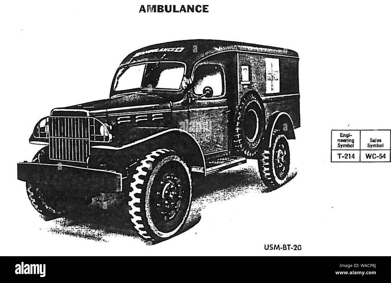 Dodge T-214 WC-54 ambulanza corpo (USM-BT-20) da BN G-657. Foto Stock