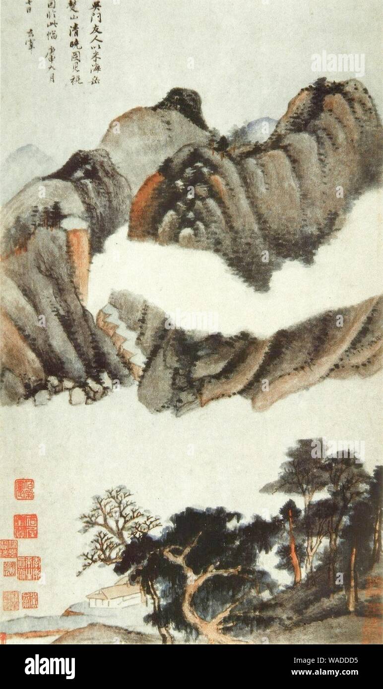 Dong Qichang. Otto scene in autunno.3. Album leaf. 1620. Foto Stock