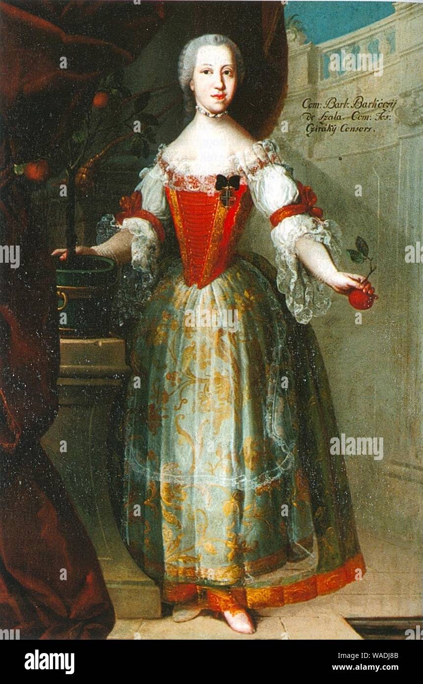 Dorffmaister Ritratto di Borbála Barkóczy c. 1780. Foto Stock