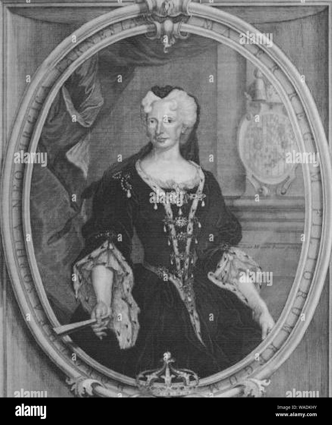Dorothea Sophie di Neuburg Dowager duchessa di Parma da un artista sconosciuto. Foto Stock