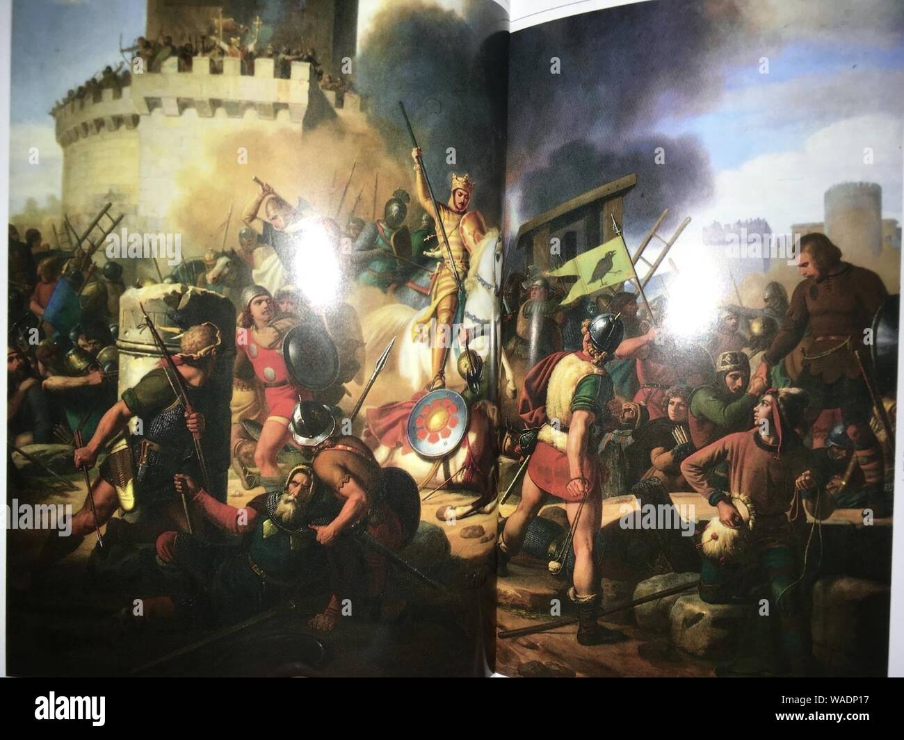 Doppia pagina di immagine per i vichinghi, pagg. 50-51. Foto Stock