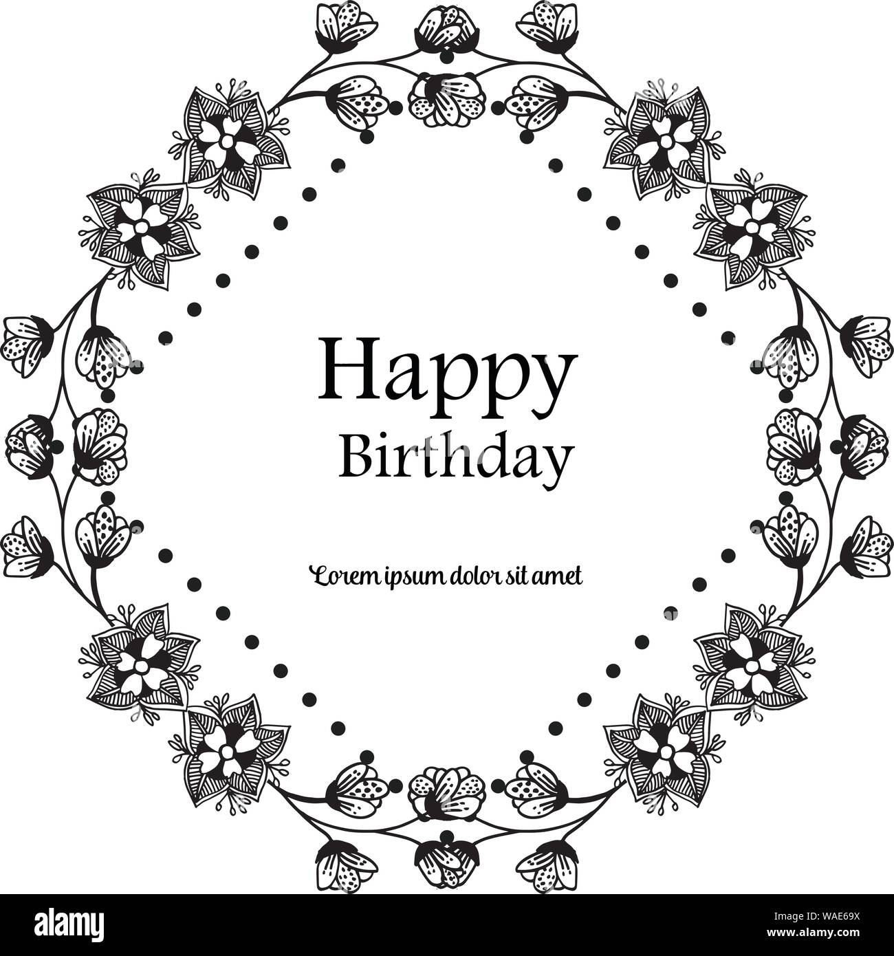 auguri di buon compleanno floreale - 7 Biglietto auguri compleanno Foto e Immagini Stock in Bianco e Nero - Alamy