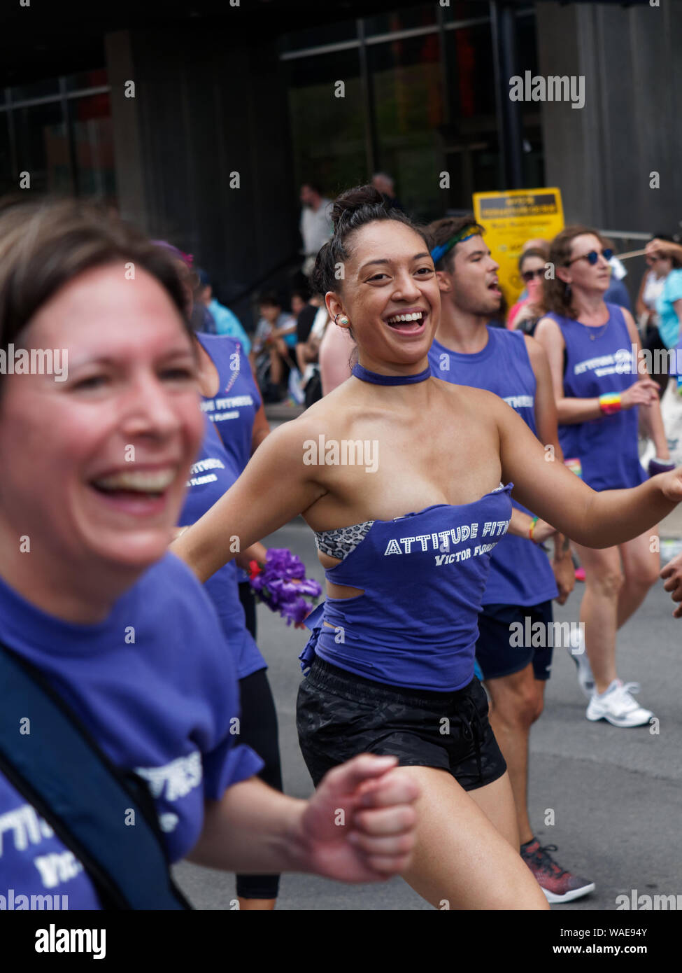 Montreal, Canada 8/18/2019. partecipare al Montreal Pride Parade nel centro di Montreal. Foto Stock