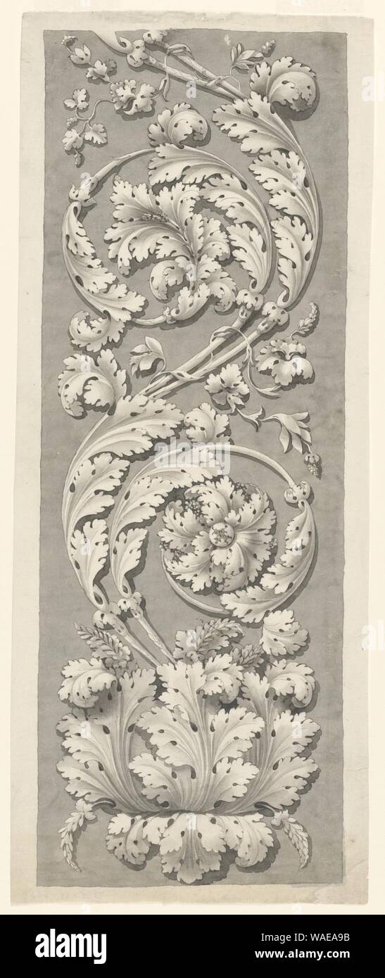 Disegno, ornamento acanto, 1750-1800 Foto Stock