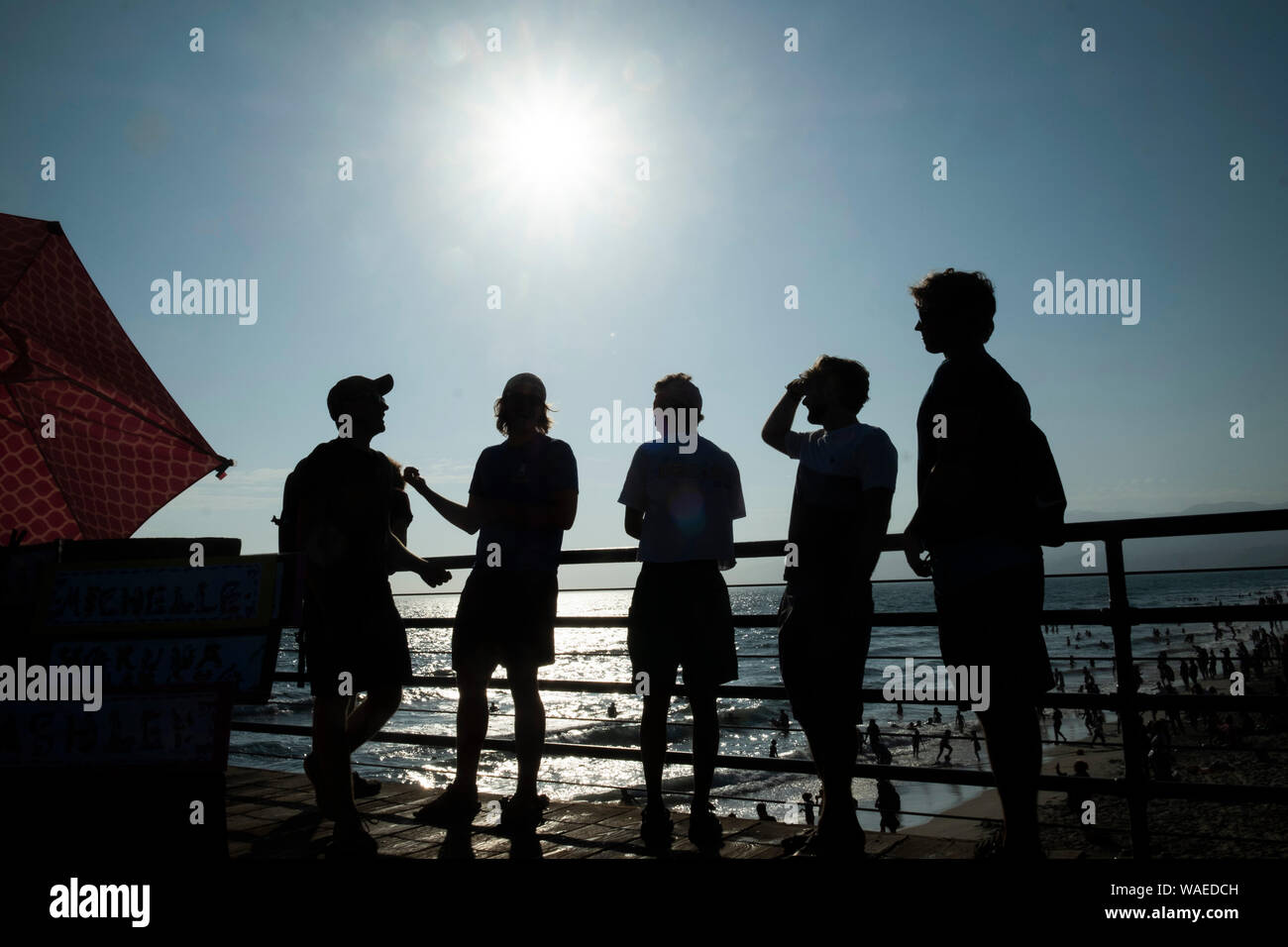 Santa Monica Pier, Santa Monica, Los Angeles, California, Stati Uniti d'America Foto Stock