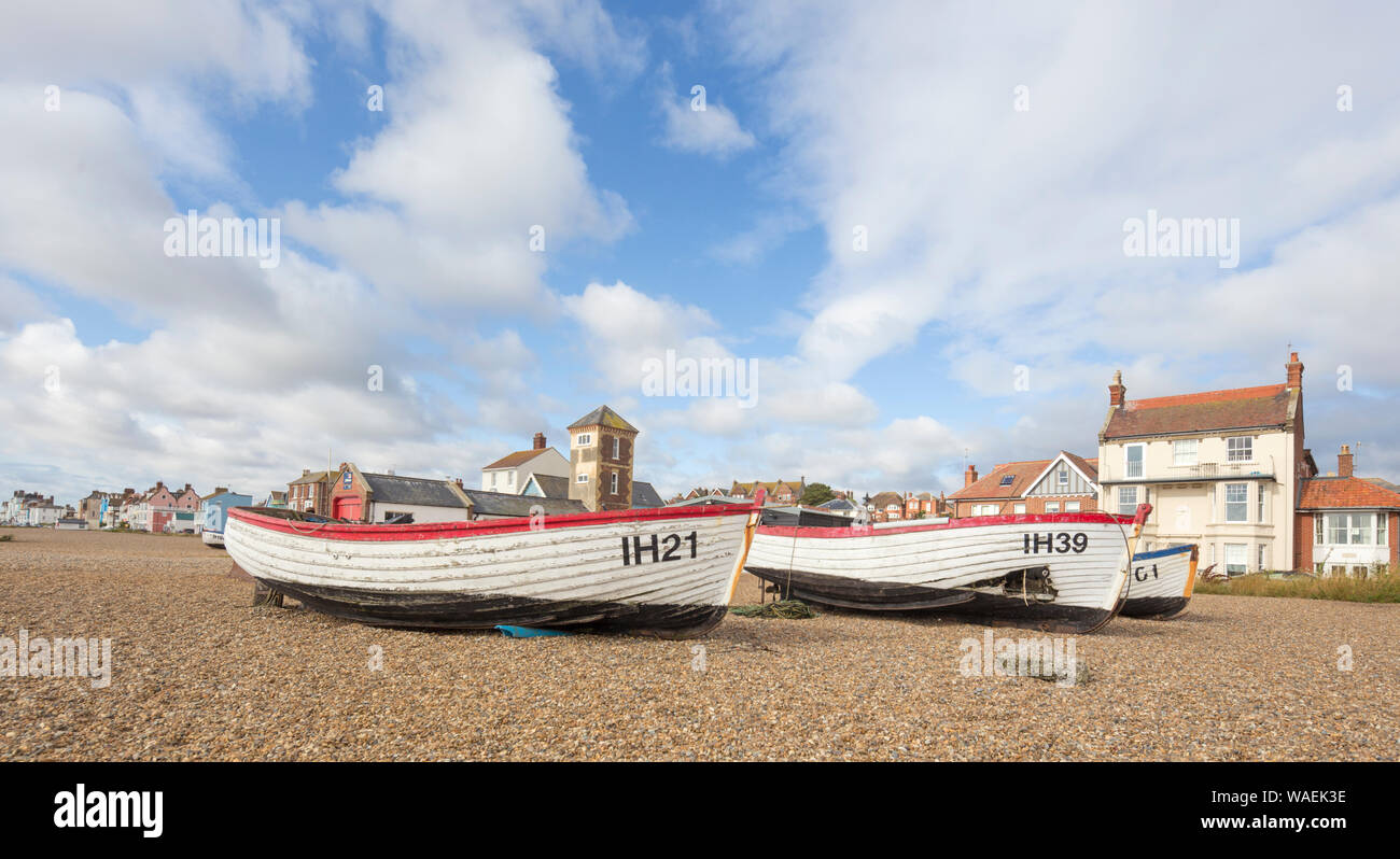 La città balneare di Aldeburgh sulla east coast Suffolk, Inghilterra, Regno Unito Foto Stock