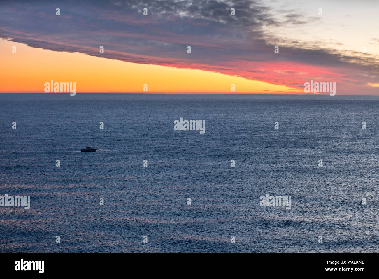 Tramonto sul mare Foto Stock