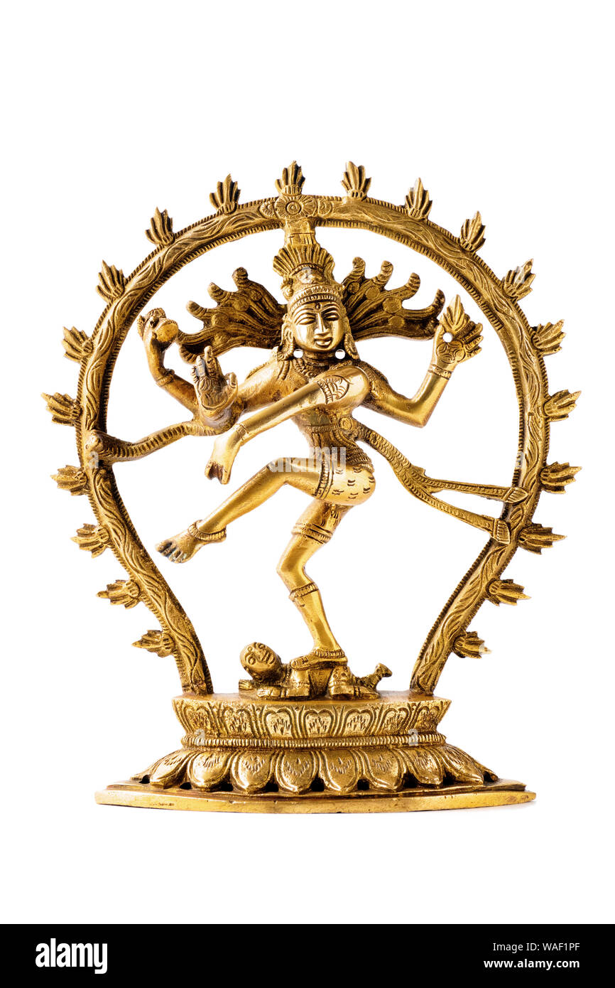 Statua di Shiva Nataraja - Signore della danza isolato Foto Stock