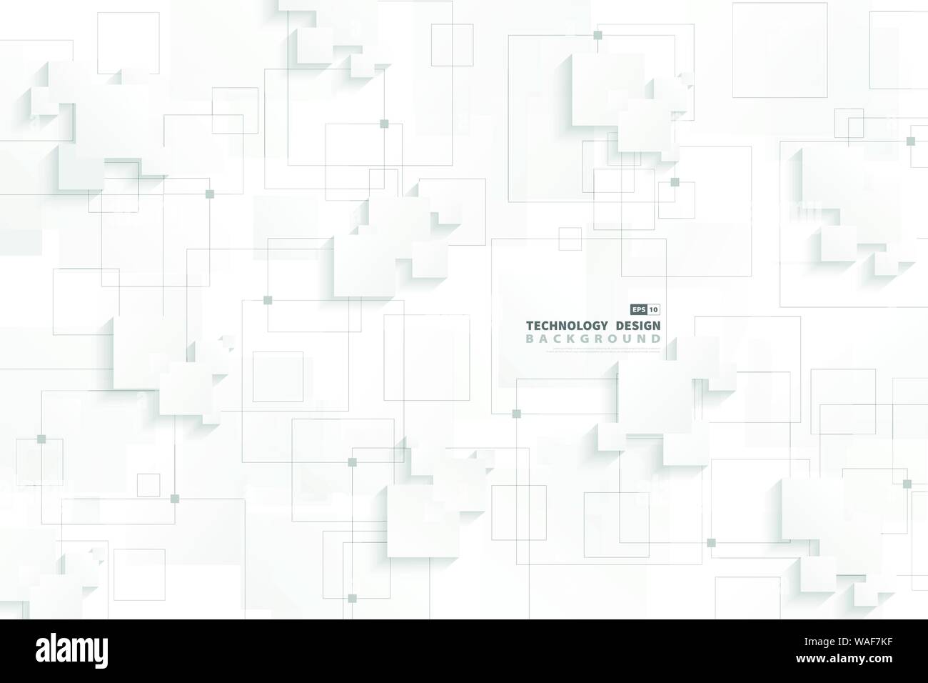 Gradiente astratto bianco grigio tecno design di connessione. Utilizzare per inserzione, poster, artwork, modello. illustrazione eps vettoriali10 Illustrazione Vettoriale
