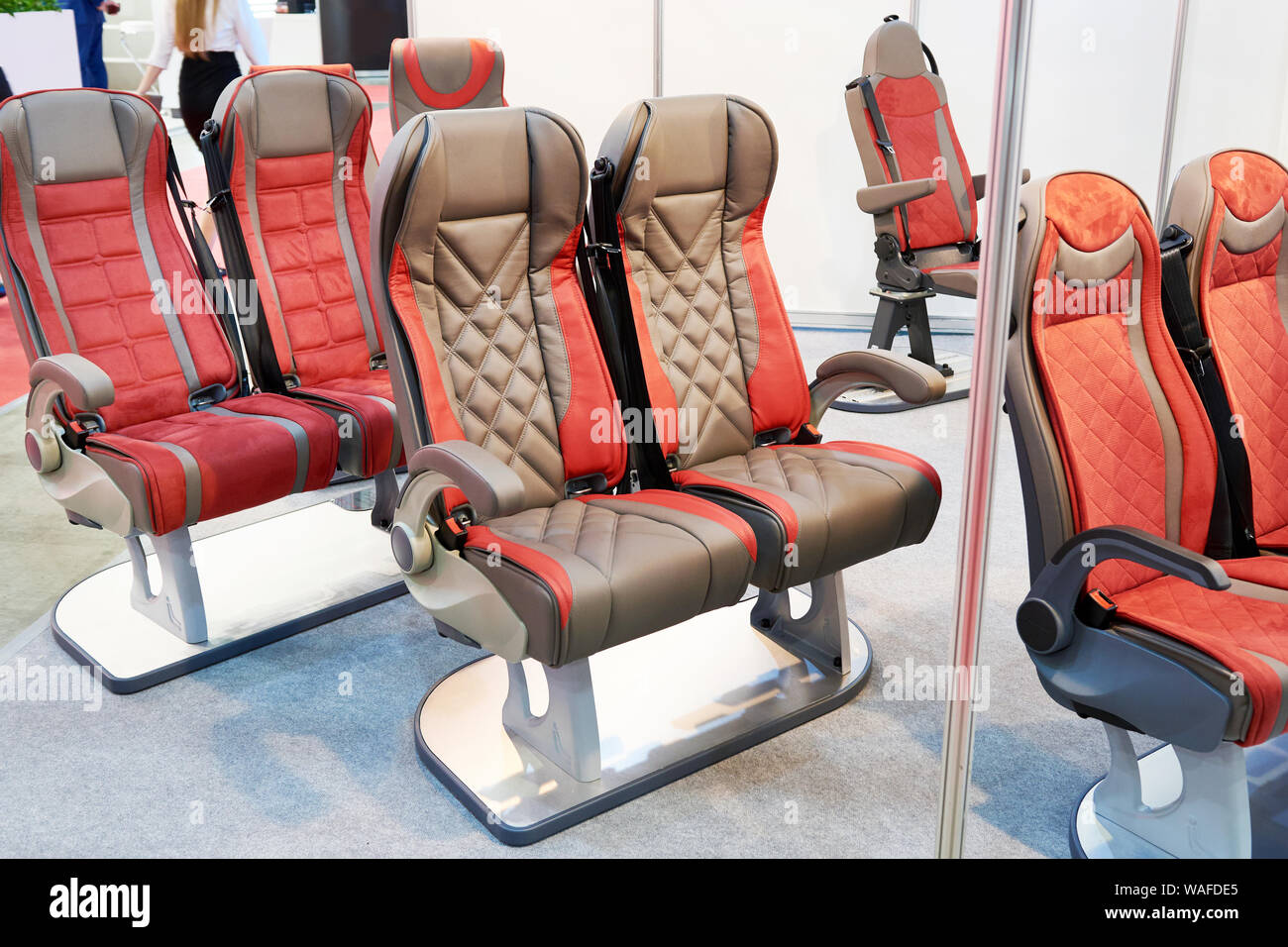 Sedi per il bus in fiera Foto Stock