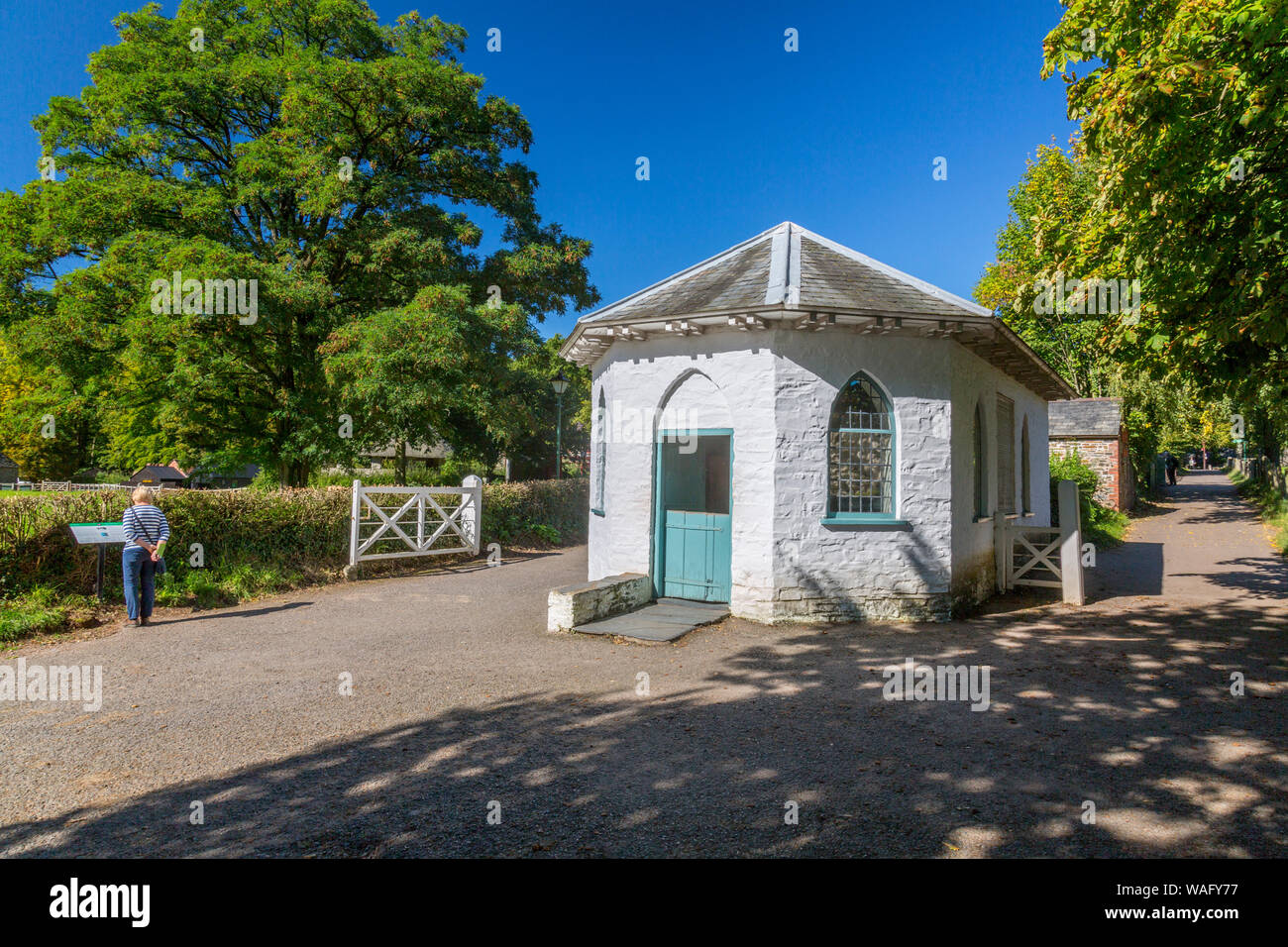 Aberystwyth Sud casello cancelli dal 1772 presso il St Fagans Museo Nazionale di Storia gallese, Cardiff Wales, Regno Unito Foto Stock