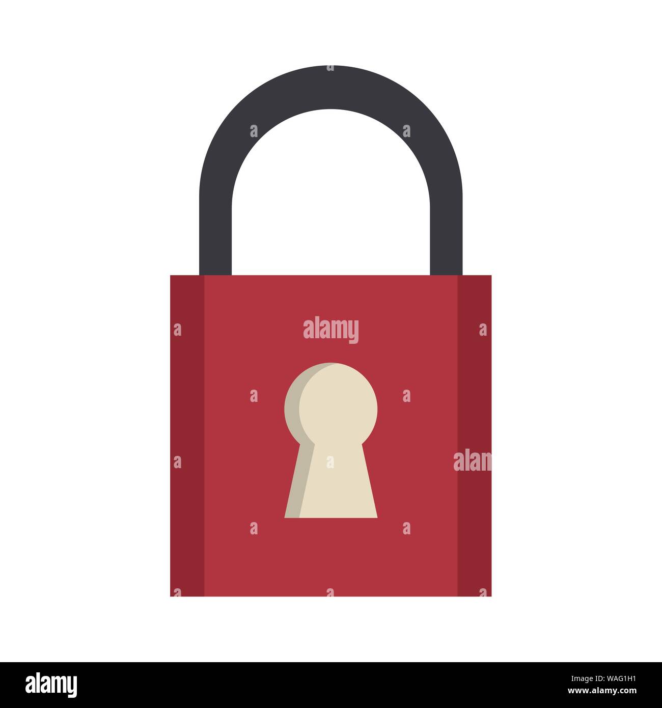 Lucchetto di sicurezza segnale di sicurezza cartoon Illustrazione Vettoriale