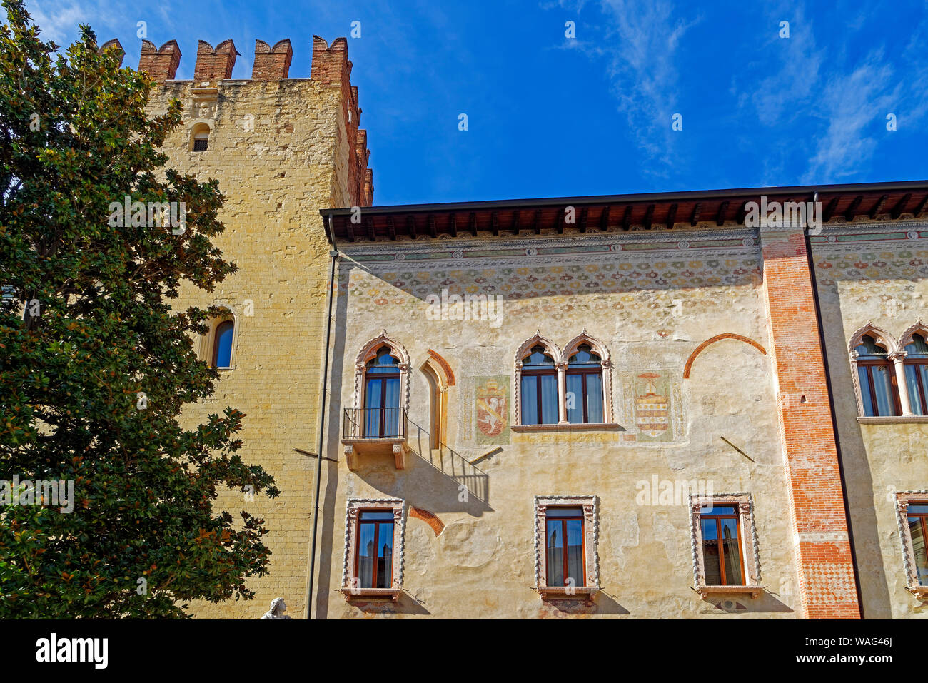 Palast, kirchlich, Wandmalerei, Verona Italien (Italia), 30077083 Foto Stock