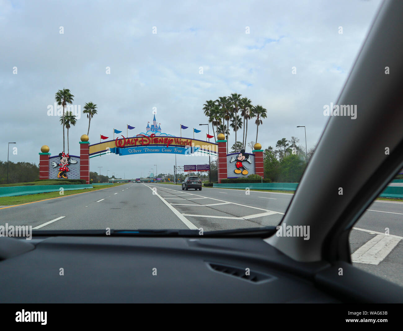 Ingresso a Disney World, Florida Foto Stock