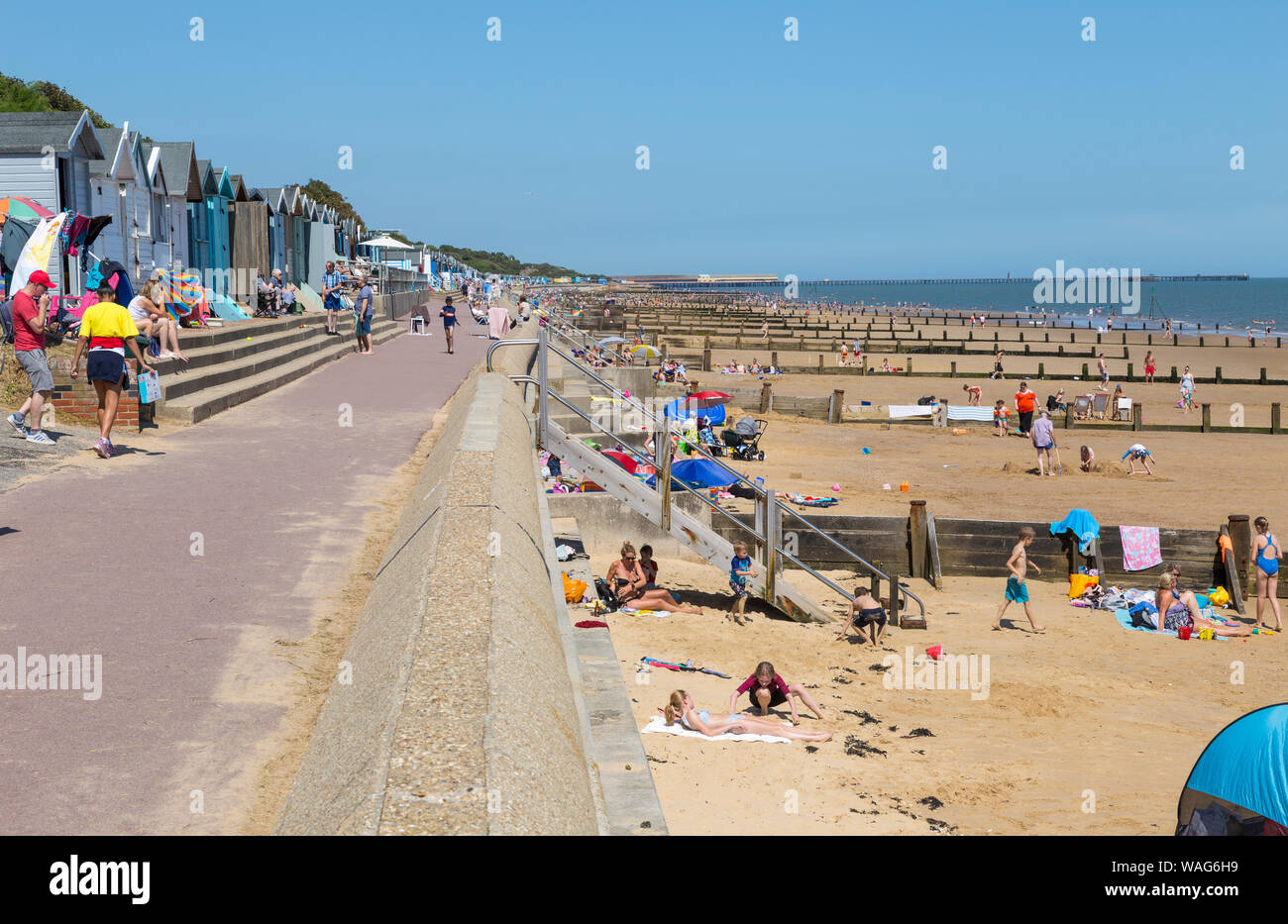 Frinton on-mare, spiaggia Foto Stock