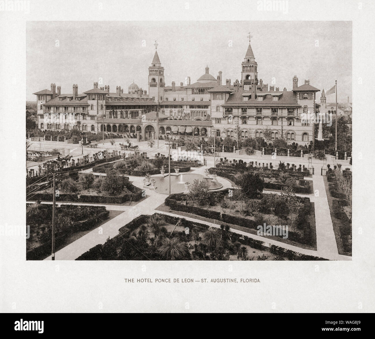 Hotel in Ponce de Leon, Sant'Agostino, Florida, Stati Uniti d'America nel 1890. Dal libro Gli Stati Uniti d'America - un centinaio di illustrazioni Albertype da recenti negativi dei più noti quinte del nostro paese, pubblicato 1893. Foto Stock