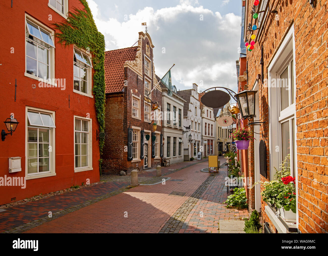 Die Altstadt von Leer (Ostfriesland) Foto Stock