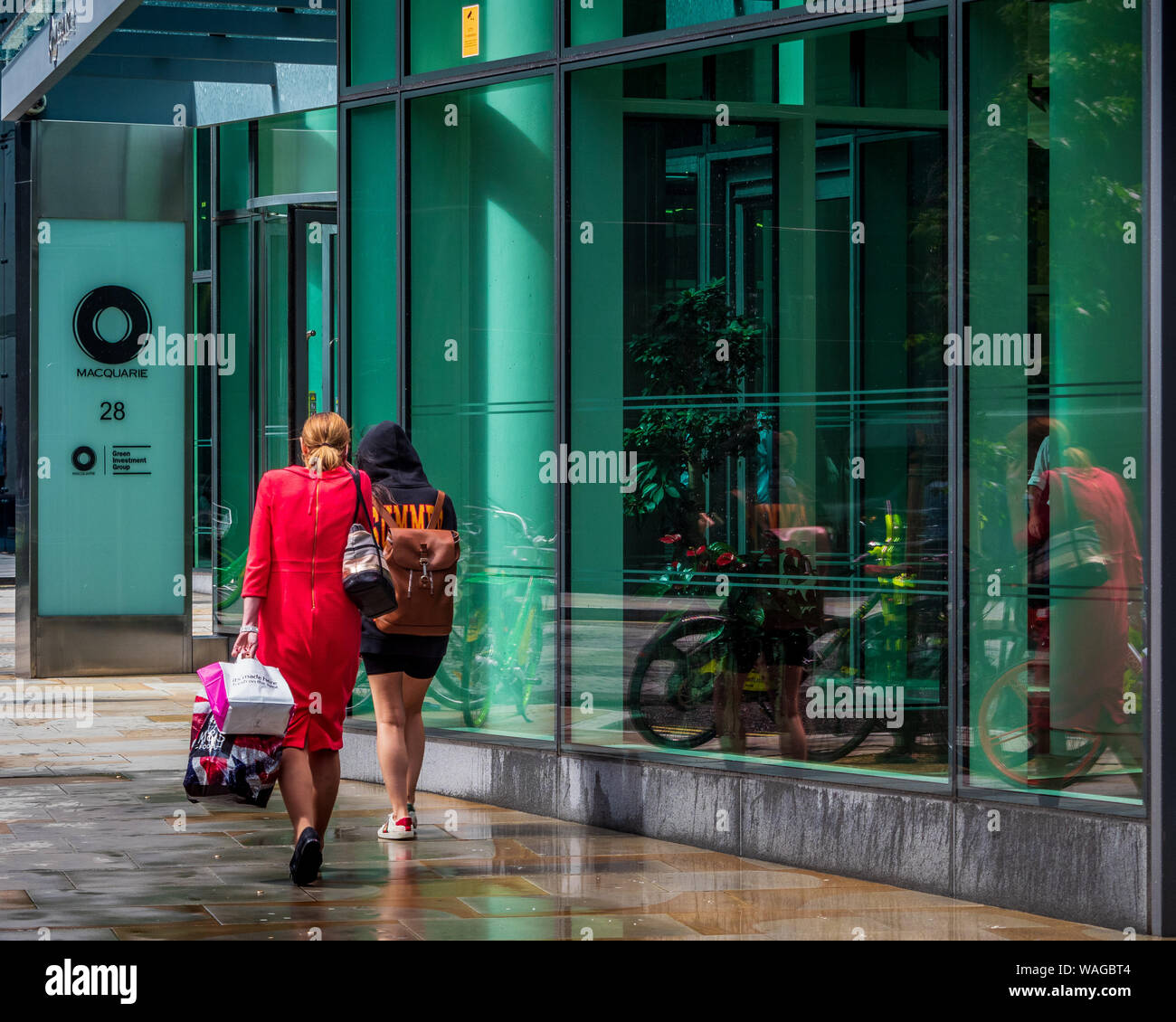 Gruppo Macquarie - Verde Investment Group uffici nella città di Londra il quartiere finanziario. Specialisti in verde gli investimenti in infrastrutture. Foto Stock
