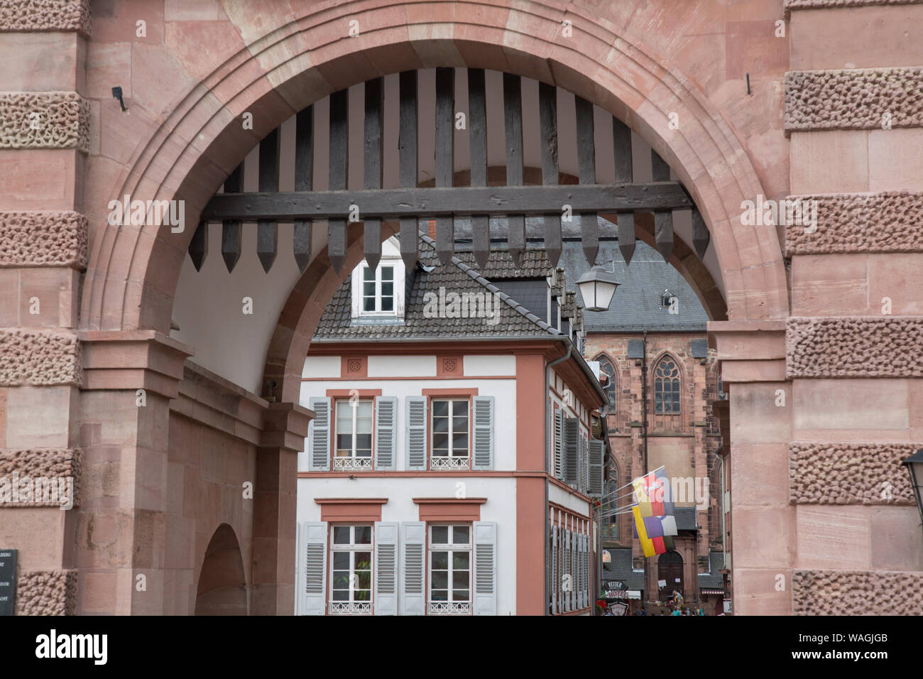 Torre del Ponte - Museo Bruckentor, Heidelberg, Germania Foto Stock