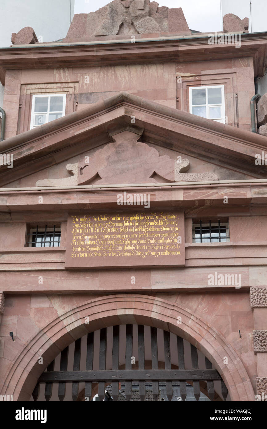Torre del Ponte - Museo Bruckentor, Heidelberg, Germania Foto Stock