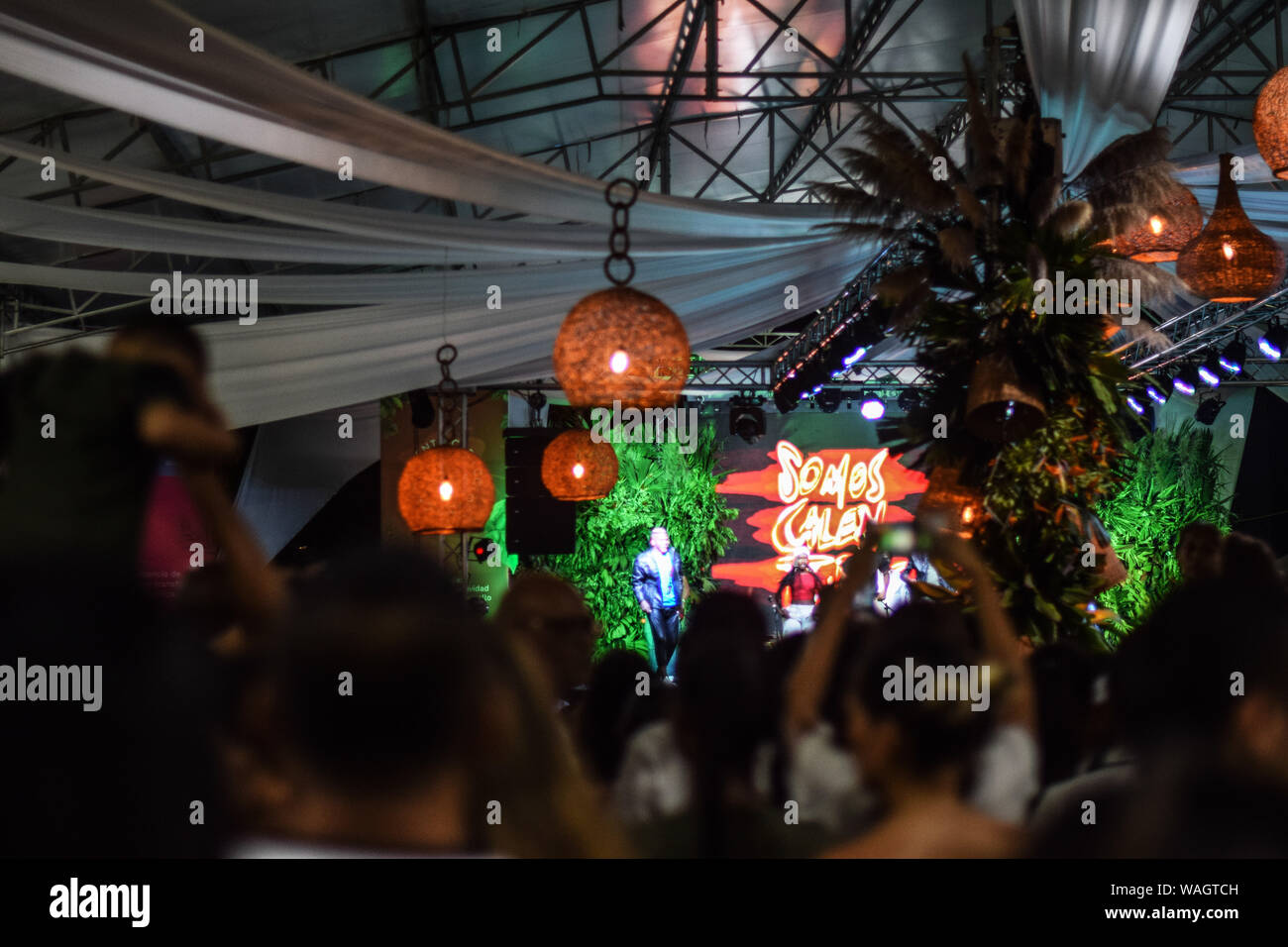 Concerto durante il 2019 Festival de Música del Pacifico Petronio Alvarez in Cali, Colombia Foto Stock