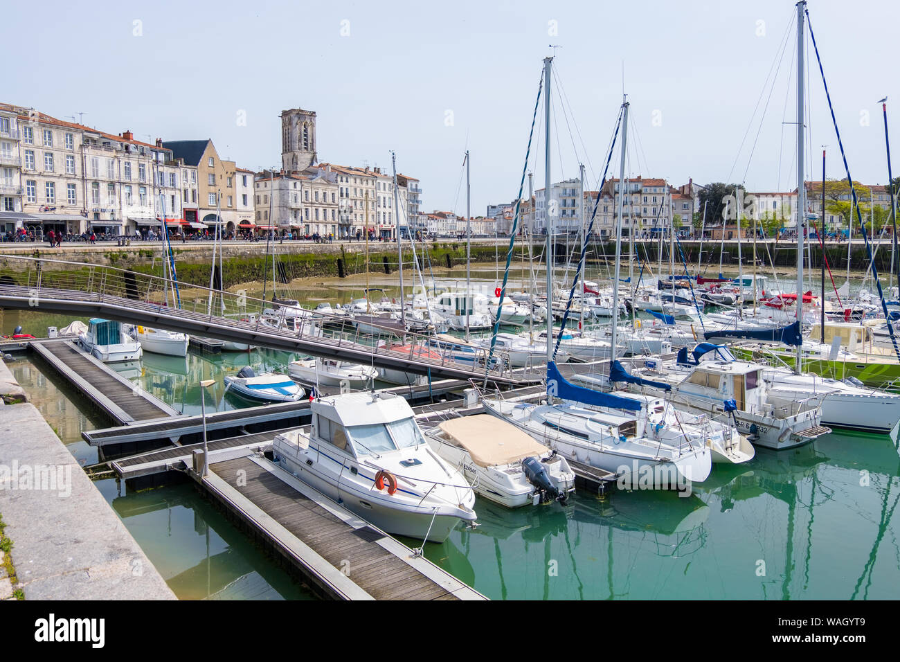 La Rochelle, Francia - 7 Maggio 2019: una vista del porto di vieux port de La Rochelle in Francia Foto Stock