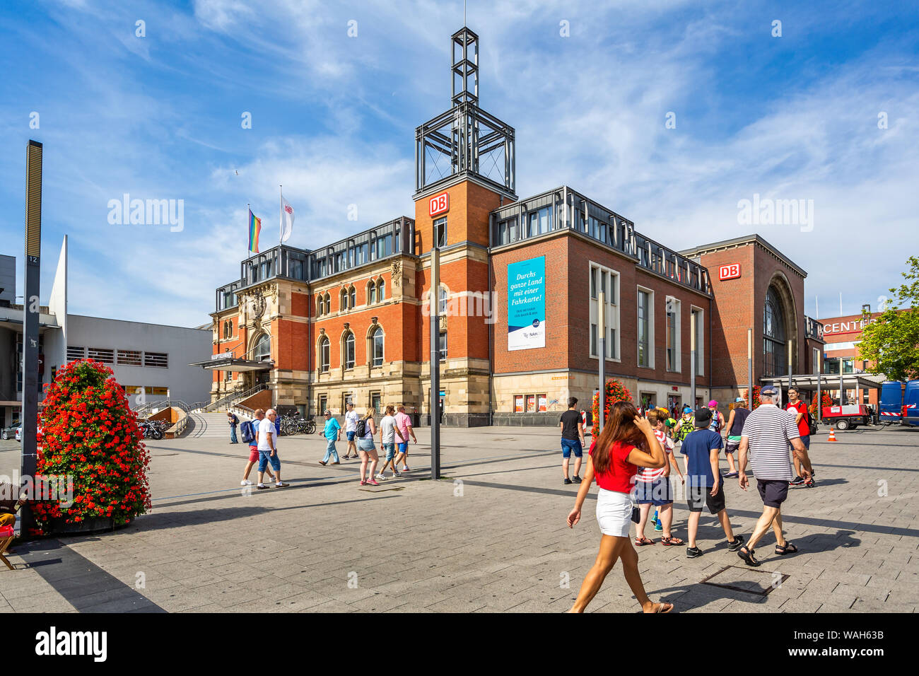 Kiel stazione ferroviaria in Kiel, Germania il 25 Luglio 2019 Foto Stock