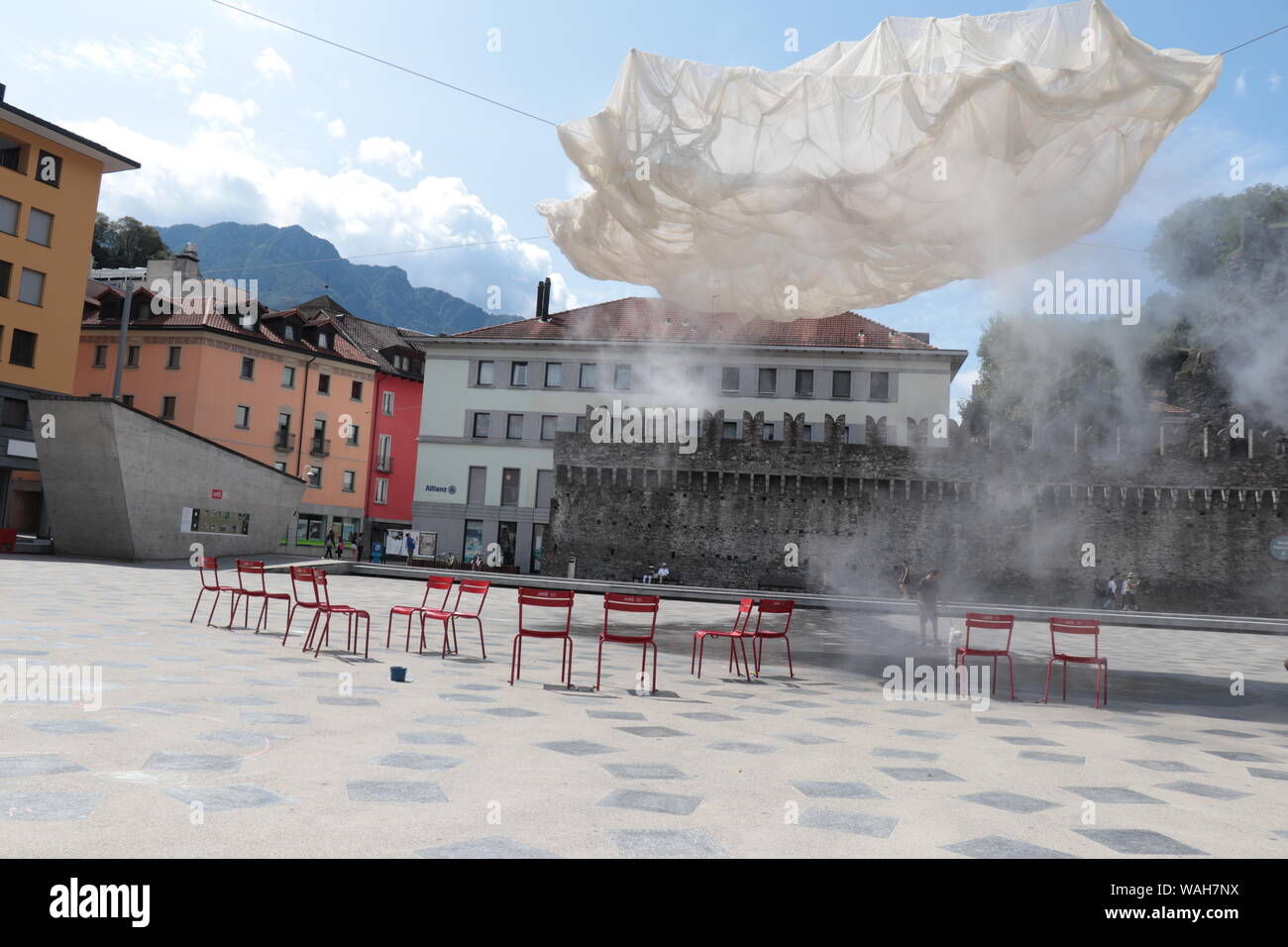 Cloud artificiale in Bellinzona Foto Stock