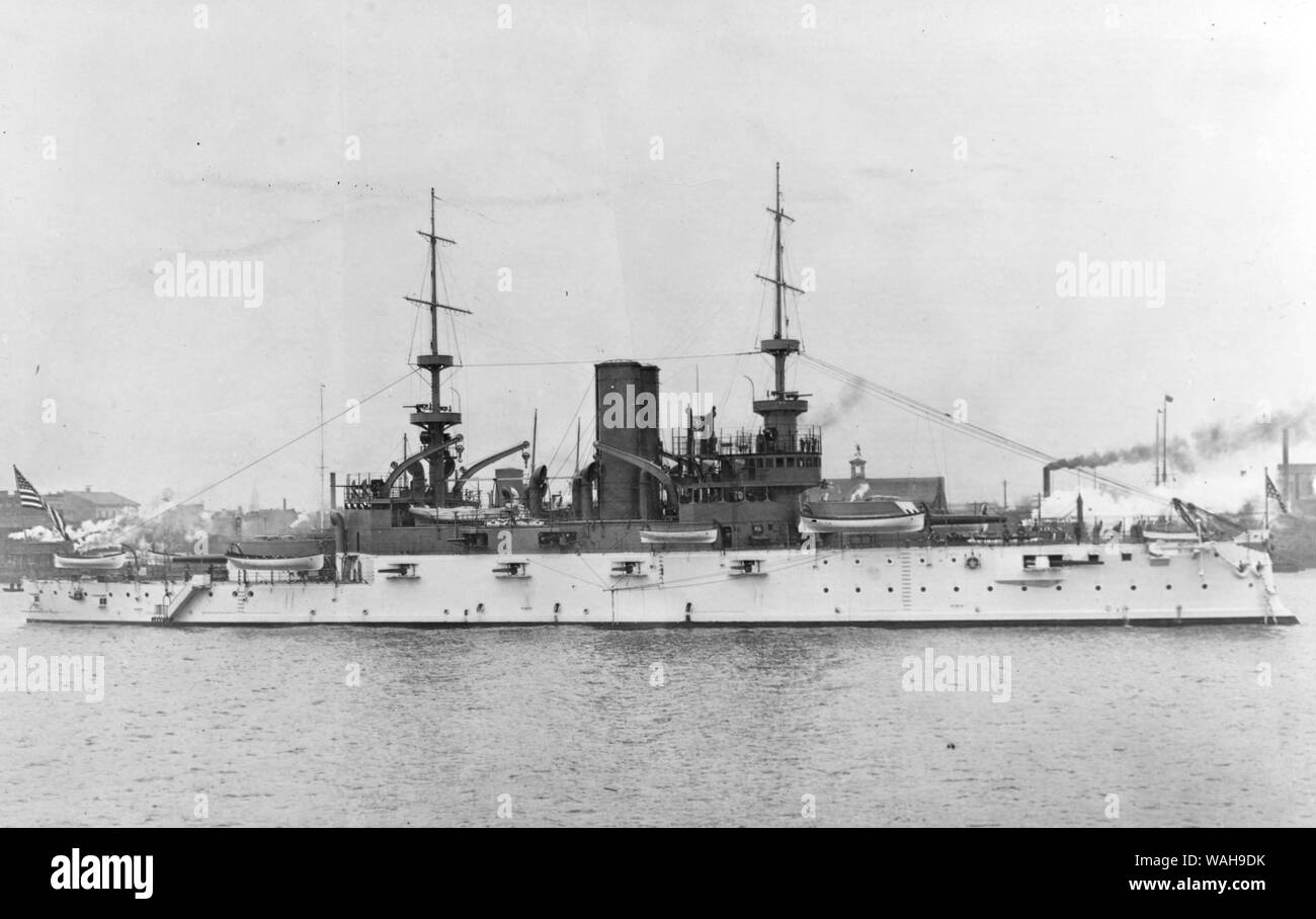 USS Alabama (BB-8), 1932. Foto Stock