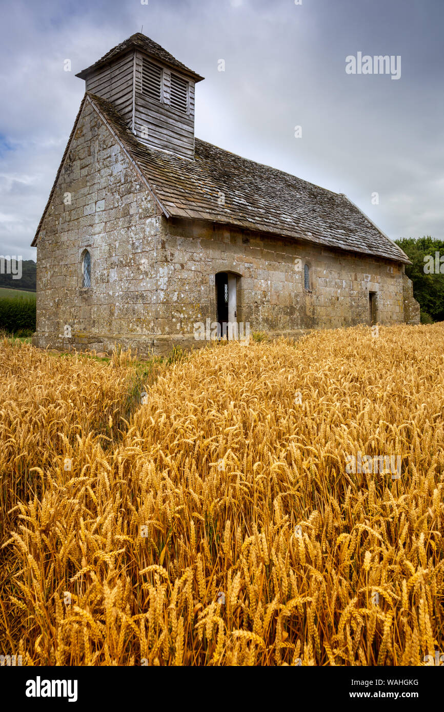 Langley cappella, a sud di Acton Burnell, Shropshire, Inghilterra, Regno Unito Foto Stock