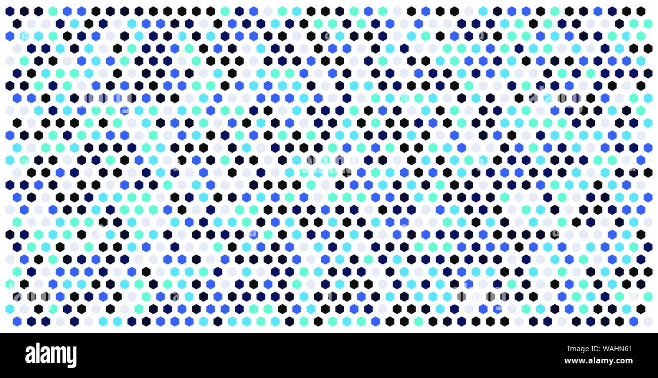 Griglia esagonale texture di sfondo colorato modello . A nido d'ape sfondo vettoriale. Geometria isometrica. Il rapporto di aspetto 2:1 Illustrazione Vettoriale