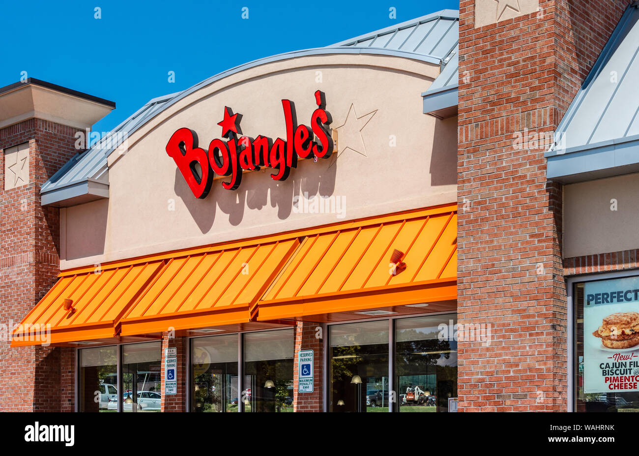 Bojangle's famosa Chicken 'n biscotti fast-food in Snellville (Metro Atlanta, Georgia. (USA) Foto Stock