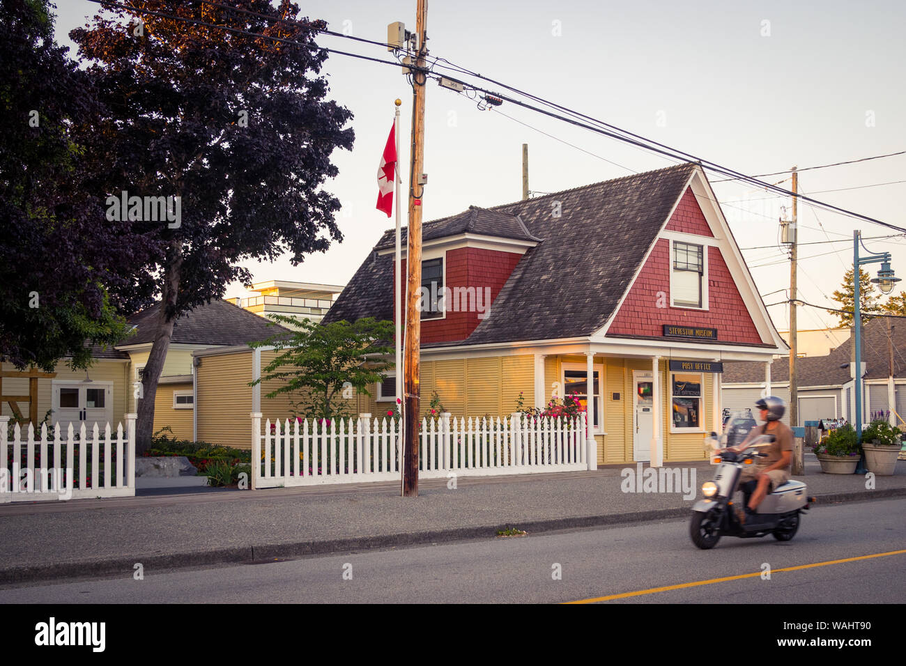 La parte esterna del museo di Steveston Steveston e ufficio postale nel villaggio di Steveston, Richmond, British Columbia, Canada. Foto Stock
