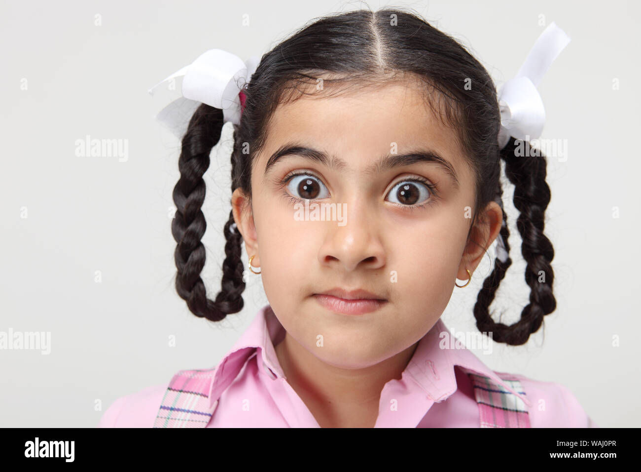 Ritratto di una scolaretta Foto Stock