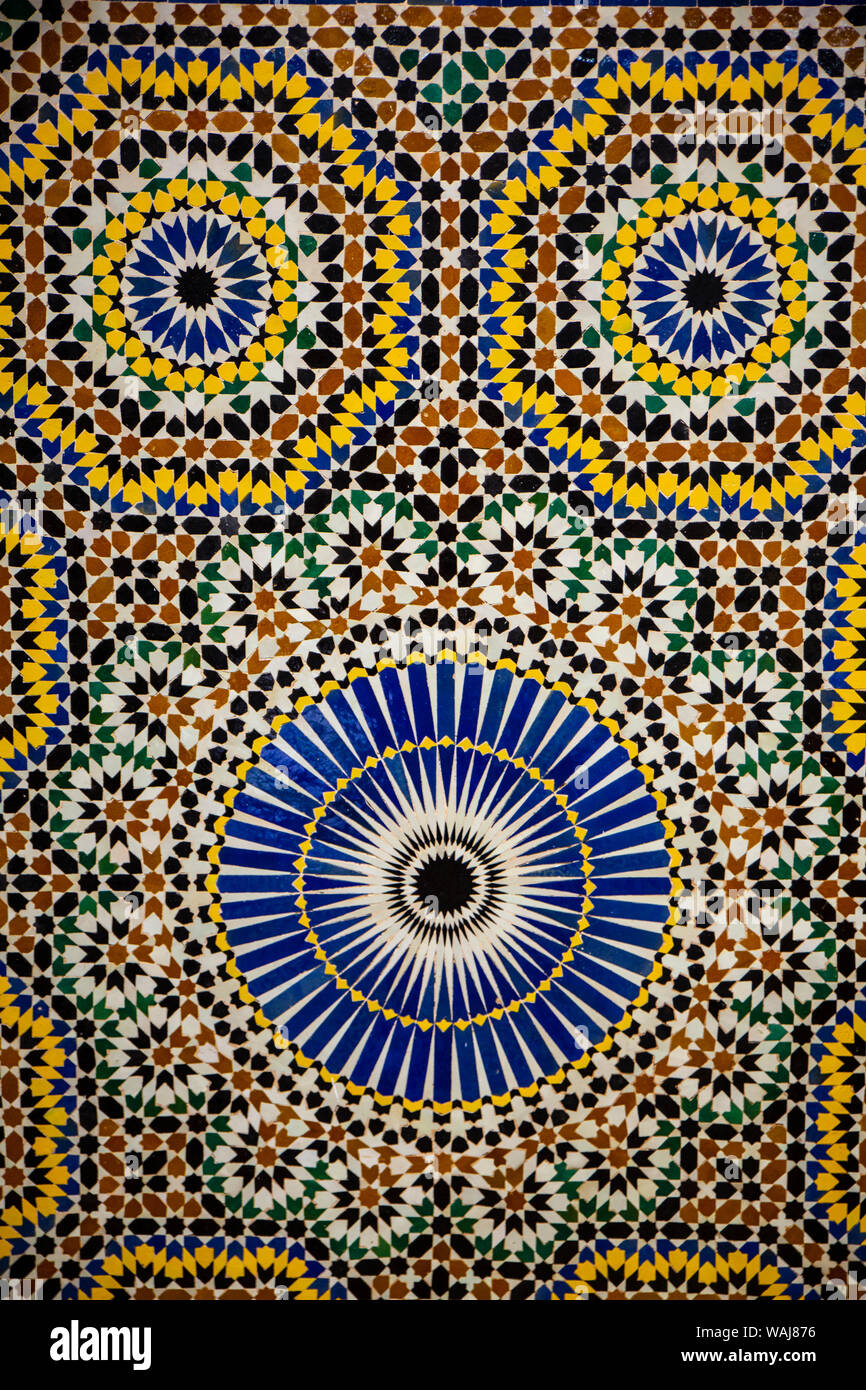 Carta da parati moderna Mosaico marocchino - Motivi floreali